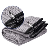 Serviette de golf à motif gaufré en microfibre personnalisable directement de l'usine Serviette tissée à rayures Fourniture directe