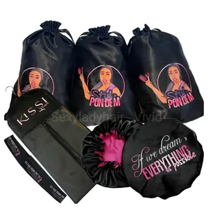 Custom Logo Silk Bags Hair Extension Plastic Waterproof PVC Transparent Wig Storage Dust Bag With Hanger