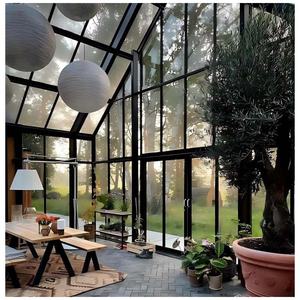 Profilé en aluminium personnalisé de haute qualité blanc double vitrage balcon hiver jardin <span class=keywords><strong>terrasse</strong></span> verre soleil cabane - Product Image 5