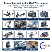Câble XT60 à courant élevé, assemblage de câbles 12AWG avec conducteur en cuivre étamé, fil en silicone, câble d'alimentation XT60 mâle-femelle, homologué 600V pour RC