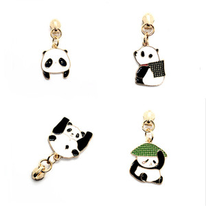 Panda hình dạng tùy chỉnh dây kéo kéo cho may thủ công Phụ kiện May mặc dây kéo thanh trượt <span class=keywords><strong>puller</strong></span> - Product Image 1