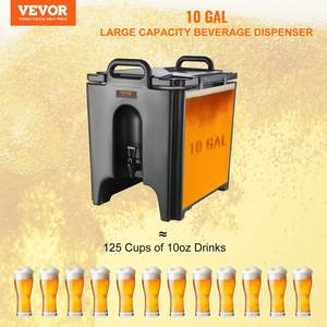 Dispensador de bebidas aislado de 10 galones de grado alimenticio LL9450UP enfriador térmico de bebidas servidor caliente/frío 1,18 capa de PU grifo de dos etapas - Product Image 2
