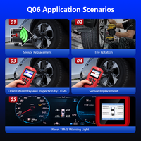 Lettore di Codici QQr Q06 per Sistema Sensori TPMS 433/315MHz/WiFi/RF/ 3.7V Programmabile per Auto Globali