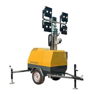 Tour d'éclairage LED mobile d'urgence pour chantier, remorque de 7 m - Product Image 1