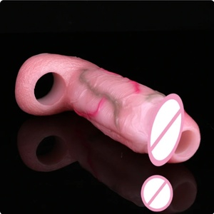 SXXY 15.5cm Three Colors Realistic Penis Sleeve Male Cock Enlargement Thickening Device for Men Delay Ejaculation - Product Image 4