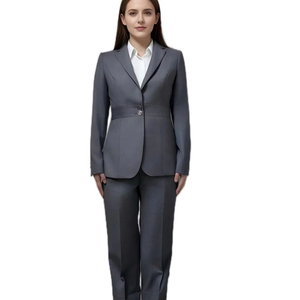 Phụ Nữ Của Không Thấm Nước Thoáng Khí Chính Thức Áo Khoác & Phù Hợp Với V Cổ Skinny Phù Hợp Với Văn Phòng Đồng Phục Tops - Product Image 1