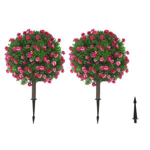 Устойчивое к ультрафиолетовому излучению, 2 упаковки, искусственный самшит, Топиарий, уличные растения, искусственные кусты, переднее крыльцо, пластиковые уличные кусты - Product Image 3