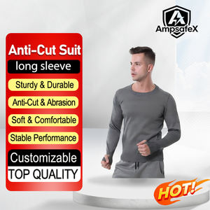 Camiseta de Seguridad al por Mayor Gris de Manga Larga, Anticorte, con Protección contra Vapores, Costuras Soldadas, Personalizable, Ropa de Trabajo Cómoda - Product Image 1