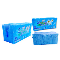 Lady Crystal Pearlescent Pochette jetable à fermeture éclair ailée OEM Private Label Wholesale Serviettes hygiéniques Super Absorbency Leak Guard