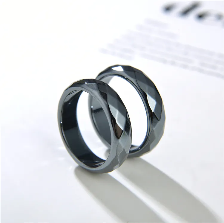 Produttore di gioielli 2021 vendita calda classico ematite magnetica anelli pietra preziosa anello per gli uomini donna