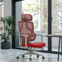 Chaise de bureau ergonomique moderne et unique, entièrement en maille, avec dossier haut, pivotante, réglable, avec support lombaire, pour dirigeant