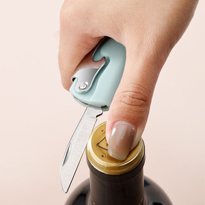 Abridor de Botellas 4 <span class=keywords><strong>en</strong></span> 1 al por Mayor con Sacacorchos de Acero Inoxidable y Plástico, Abridor de Vino y Cerveza, Regalo con Logotipo Personalizado - Product Image 3