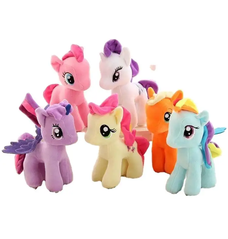 Pony Knuffel Pop Schattig Pluche Speelgoed Paard Pop Kinderen Cadeau Pony Pluche Speelgoed Pop Cartoon Gevulde Kleine Poni Eenhoorn Voor Kinderen