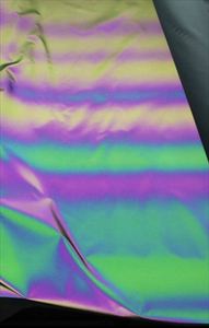 Nouveau Matériau Grand Éventail de Festival Iridescent Fantaisie de 13 Pouces en Tissu Réfléchissant Exclusif à Effet Laser - Product Image 4