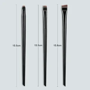Lot de 3 pinceaux à eyeliner en forme de lame, pinceau à sourcils portable plat et fin, pinceau de maquillage pour contour des yeux et des sourcils, outil de maquillage, vente en gros 2025 - Product Image 4