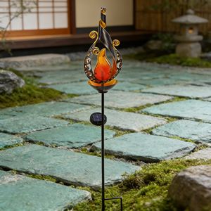 Lampes solaires de jardin personnalisées Yuandian, lumières de chemin à flamme simulée LED certifiées CE FCC RoHS, lampe de pelouse pour jardin, cour, <span class=keywords><strong>terrasse</strong></span> - Product Image 5