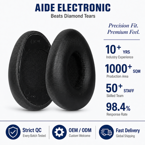 Almohadillas de Repuesto de Cuero Sintético para <span class=keywords><strong>Auriculares</strong></span> <span class=keywords><strong>Monster</strong></span> Diamond Tears, Cómodas y Resistentes al Sudor - Product Image 1