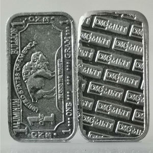 Grabado personalizado Estampado Metal Challenge Coin 1 Gramo Aluminio Buffalo Bar - Product Image 6