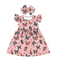 Robe d'été à manches évasées pour fille, motif Floral, jolie tenue pour anniversaire