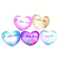 Coussin en forme de cœur lumineux LED pour la Saint-Valentin 2022, 30 cm, oreiller lumineux, peluche, jouet lumineux, cadeau