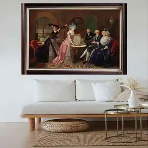 Preço barato grande pintura estilo palácio 100% pintados à mão lona pintura a óleo parede arte decoração