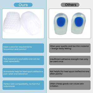 Bonnets à talon, bonnets à talon robustes pour la fasciite plantaire, la douleur au talon, l'éperon osseux et le traitement du tendon d'Achille et l'absorption des chocs - Product Image 6