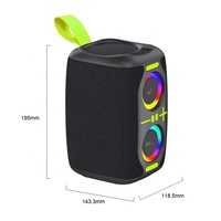 Enceinte portable LED RGB d'extérieur avec basses puissantes, Bluetooth 5.4, puissance 15W, batterie 2400mAh, crête 25W pour utilisation intérieure/extérieure et sur ordinateur