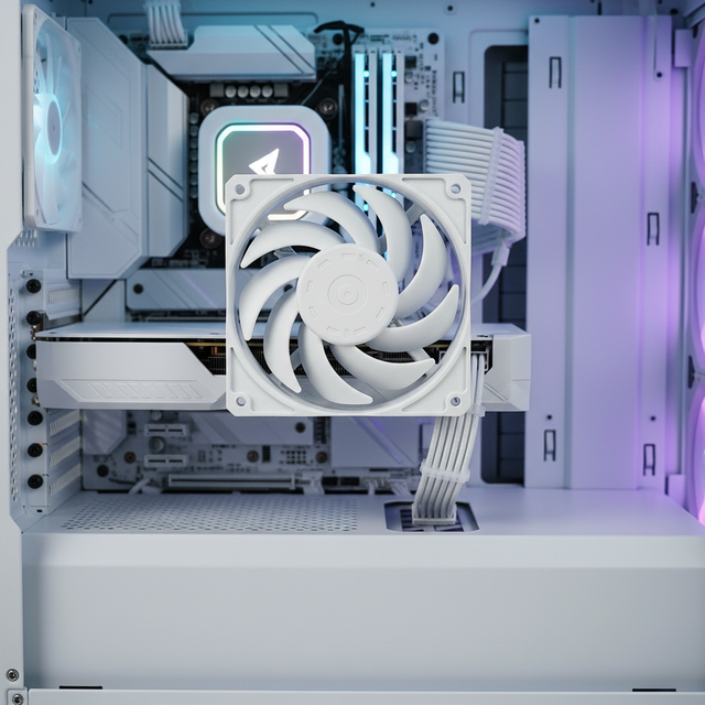 Silent High Airflow 120mm White Case Fan Pure White DC 12V PWM Computer Chassis Fan for Gaming PC Desktop CPU Cooling