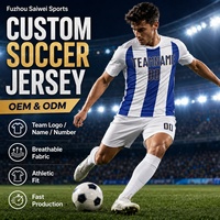 Camiseta de Fútbol Personalizada con Número de Equipo, Secado Rápido, Absorbe la Humedad, Ropa Deportiva de Fútbol