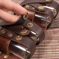 Sabuk Empat Botol Alkimia Abad Pertengahan, Gaya Viking Nordik, Properti COSPLAY Vintage