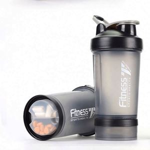 Best Selling 500ml Eco-friendly Plastic <b>Shaker</b> Customized Logo Protein <b>Shaker</b> With Protein Powder Storage Boxes - Product Image 1