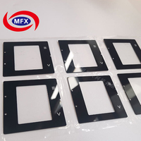 Panel Penutup Depan Kaca Gorilla Glass Corning Hitam dengan Cetak Sutra Ultra Jernih untuk Pembaca Kode Elektronik yang Dapat Disesuaikan