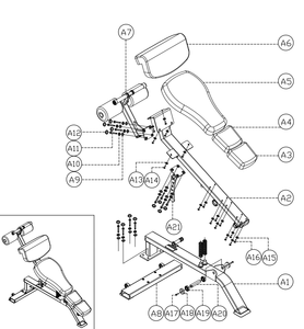 Banc de musculation pour abdominaux, équipement d'entraînement physique à domicile, vente directe depuis l'usine - Product Image 3
