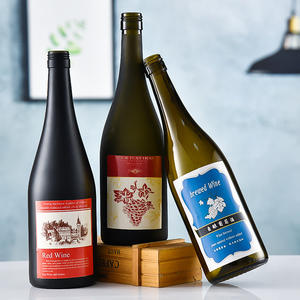 Botella de Vidrio de <span class=keywords><strong>Boca</strong></span> Ancha de 750 ml para Licores, Color Verde Oscuro, a Prueba de Luz, para Vino de Uva Casero, Botella Dispensadora de Vino de Frutas - Product Image 3