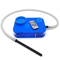 Nouvel ensemble de chicha portable en forme de livre, boîte noire en plastique dépoli, style arabe, avec éclairage RGB à télécommande, style chinois-américain complet