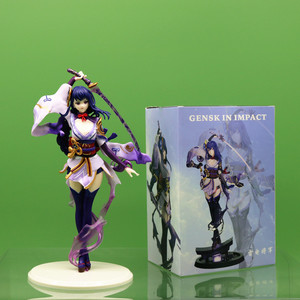 23CM Genshin Impact Raiden Shogun <span class=keywords><strong>Sexy</strong></span> Girl Kawaii Statue Cartoon Figurine <span class=keywords><strong>Anime</strong></span> PVC Figure - Product Image 1