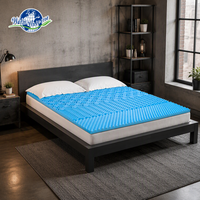 Matelas pliable en mousse à mémoire de forme 5 zones, infusé de gel, en fibre de polyester écologique, antibactérien, tissu respirant pour la thérapie à domicile