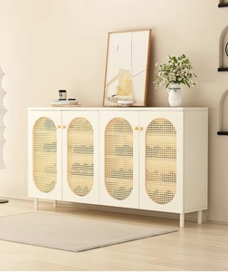Mueble Zapatero <span class=keywords><strong>de</strong></span> Madera Blanco Francés Contemporáneo 2026 para Sala <span class=keywords><strong>de</strong></span> Estar con Diseño Moderno y Delgado que Ahorra Espacio - Product Image 4