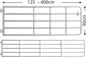 Cổng Hàng Rào Đồng Cỏ Mạ Kẽm 90Cm Cổng Điều Chỉnh Được - Product Image 5