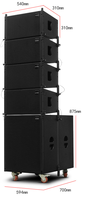 Enceintes Line Array passives et amplifiées avec caisson de basses de 18 pouces pour la scène, système de sonorisation extérieur