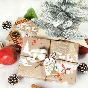 Wholesale 80g Christmas Silver, <b>Blue</b>, Yellow Kraft <b>Paper</b> Tissue 43*300cm Gift Luxury Custom Packaging <b>Wrapping</b> <b>Paper</b> Roll - Product Image 3