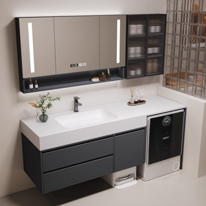 Soporte <span class=keywords><strong>de</strong></span> <span class=keywords><strong>lavadora</strong></span> <span class=keywords><strong>de</strong></span> <span class=keywords><strong>lavabo</strong></span> <span class=keywords><strong>de</strong></span> un solo cuerpo moderno, <span class=keywords><strong>mueble</strong></span> <span class=keywords><strong>de</strong></span> <span class=keywords><strong>baño</strong></span> con estilo <span class=keywords><strong>de</strong></span> balcón - Product Image 4