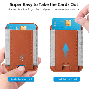 Ví điện thoại từ tính bằng da, chất liệu vải, có dây đàn hồi, ví điện thoại từ tính kèm ví cho iPhone 11 12 13 14 15 16 Pro Max - Product Image 3
