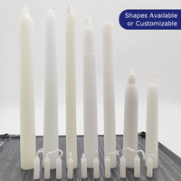 LITBRIGHT Bougies coniques blanches non parfumées à texture rainurée et cannelée pour mariage, fête, décoration intérieure, bougies de table
