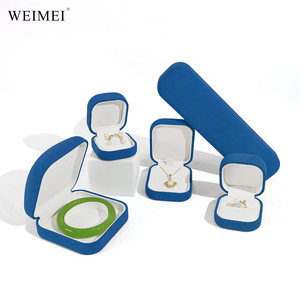 กล่องกำมะหยี่สีเหลือง WEIMEI สั่งทำโลโก้ได้ สำหรับแหวน สร้อยคอ กำไล ต่างหู บรรจุภัณฑ์ร้านขายเครื่องประดับระดับไฮเอนด์ - Product Image 3