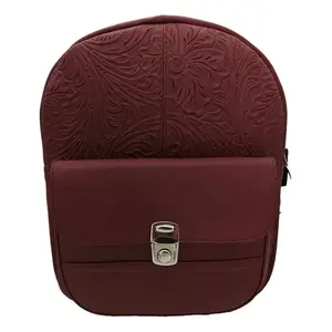 Mochila Fana de Cuero Grabado de 5 L con Patrón Floral, Bolsa de Viaje Unisex para Adultos - Product Image 3