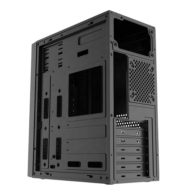 DIY Building Full Tower MicroATX Desktop PC Frame with Power Supply Super Large Airflow Ventilation Design RGB Lighting