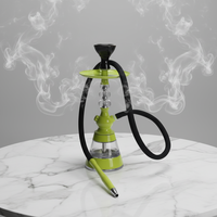 Ensemble Chicha Classique en Plastique Écologique et Durable avec Tête en Silicone, Gestion de la Chaleur, Design Français, Inclut Tuyau et Coffret Cadeau
