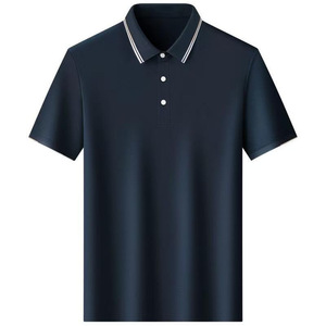 เสื้อโปโลแขนสั้นสีพื้นผ้าฝ้ายชุดทำงานสวมใส่ทุกวันสีชมพู - Product Image 4