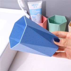 Vaso grande de paja de trigo para exportación, apto para uso doméstico, para parejas, vaso para cepillos de dientes, vaso para lavarse la cara, vaso para enjuague bucal con forma de diamante. - Product Image 1